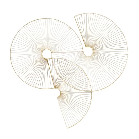 CosmoLiving by Cosmopolitan Gold Circle Contemporary Wall Décor